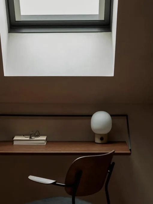 Wandbureau Rail van hout en metaal