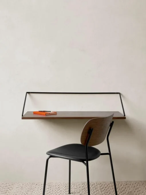 Wandbureau Rail van hout en metaal