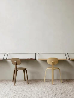 Wandbureau Rail van hout en metaal