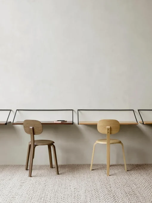 Wandbureau Rail van hout en metaal