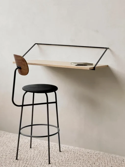 Wandbureau Rail van hout en metaal