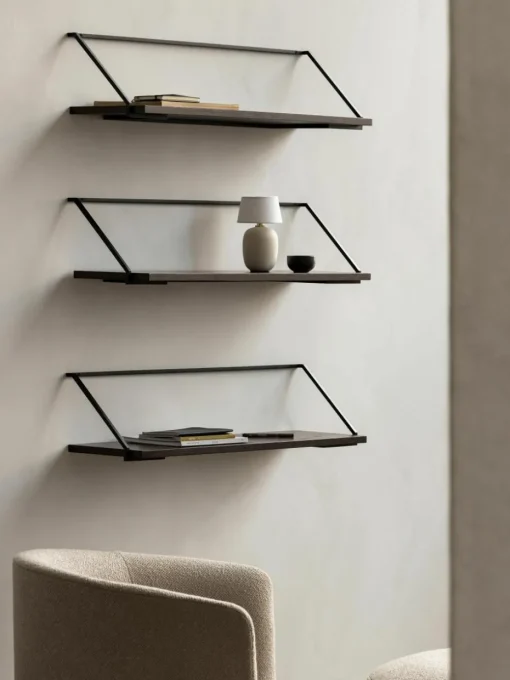 Wandbureau Rail van hout en metaal