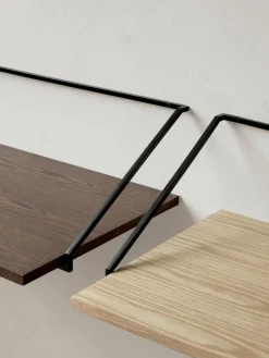 Wandbureau Rail van hout en metaal