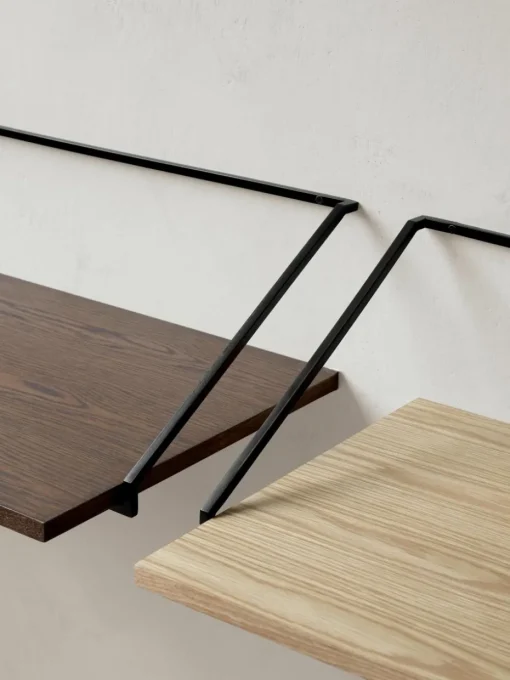 Wandbureau Rail van hout en metaal