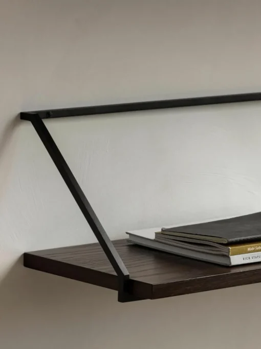 Wandbureau Rail van hout en metaal