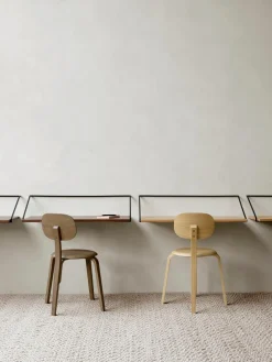 Wandbureau Rail van hout en metaal