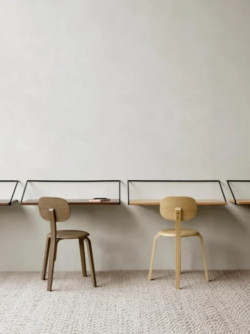 Wandbureau Rail van hout en metaal