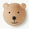 Wandhaak Bear van beukenhout