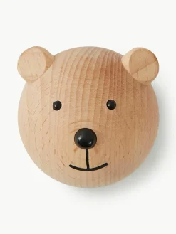 Wandhaak Bear van beukenhout