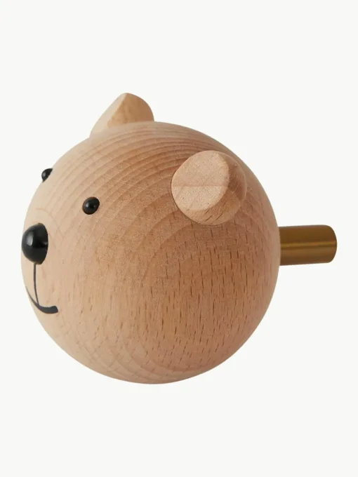 Wandhaak Bear van beukenhout