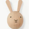 Wandhaak Rabbit van beukenhout