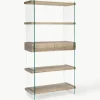 Wandkast Kenya met glazen wanden en 5 planken
