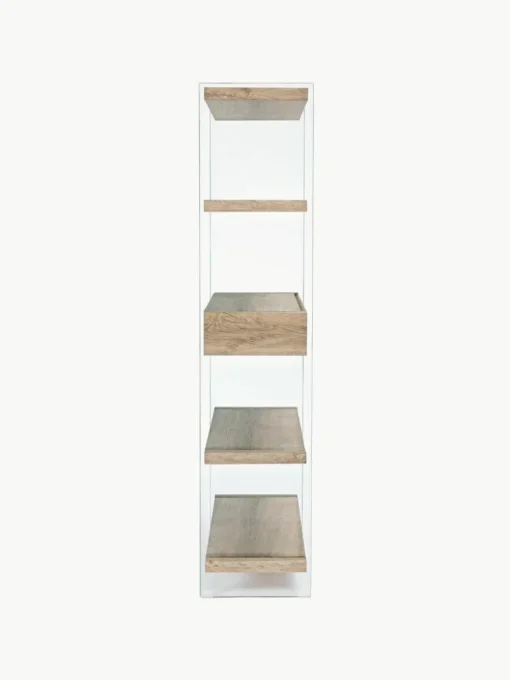 Wandkast Kenya met glazen wanden en 5 planken