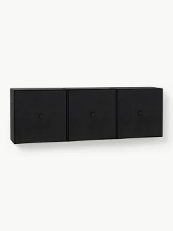 Wandkast van hout en metaal