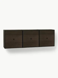 Wandkast van hout en metaal