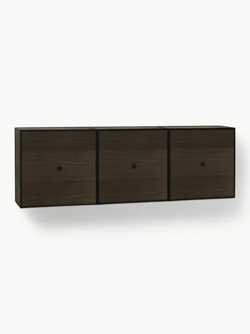 Wandkast van hout en metaal