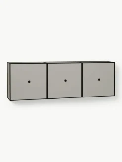 Wandkast van hout en metaal
