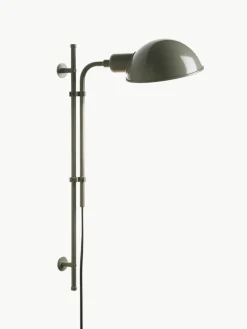 Wandlamp Funiculí met stekker en verstelbare lampenkap