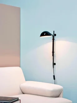 Wandlamp Funiculí met stekker en verstelbare lampenkap