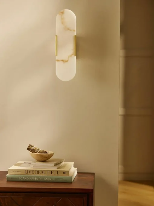 Wandlamp Galene in marmerlook
