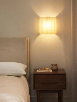 Wandlamp Lucina van linnen