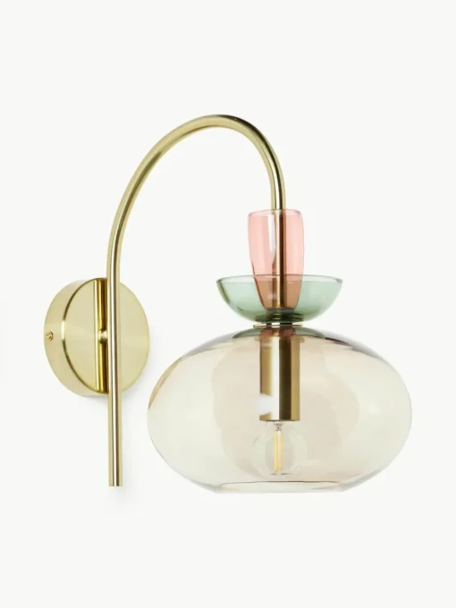 Wandlamp Nyra van gekleurd glas