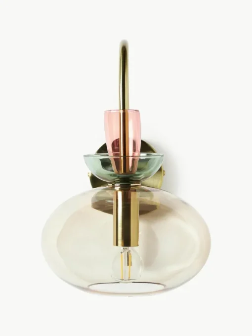 Wandlamp Nyra van gekleurd glas