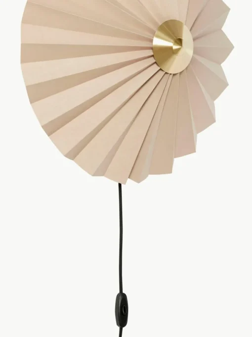Wandlamp Tenty van papier met stekker