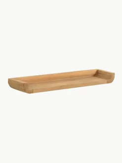 Wandplanken Shamel van teakhout, 2 stuks