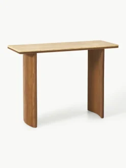 Wandtafel Chandler van eikenhout met travertin blad