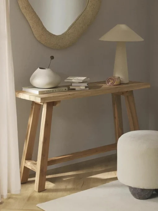Wandtafel Lawas van teakhout