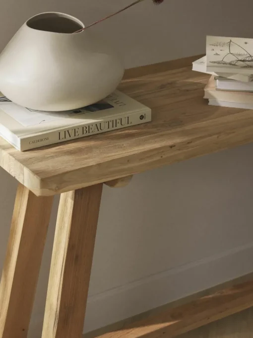 Wandtafel Lawas van teakhout