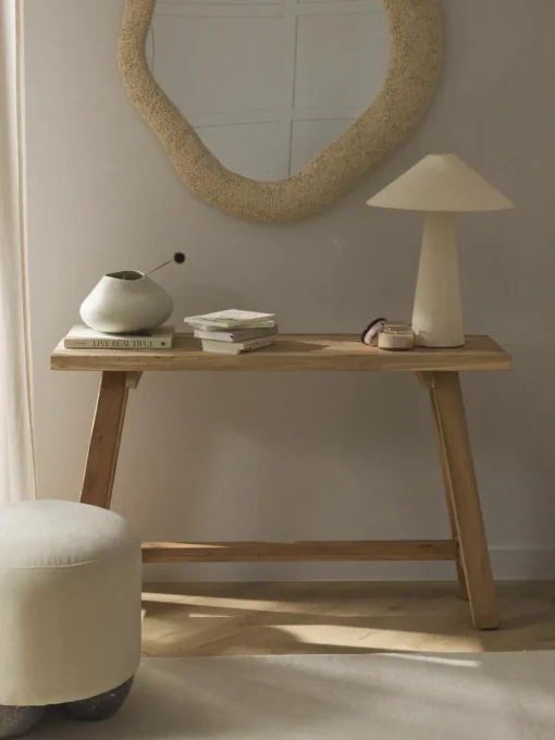 Wandtafel Lawas van teakhout
