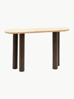 Wandtafel Trevi met travertijn tafelblad