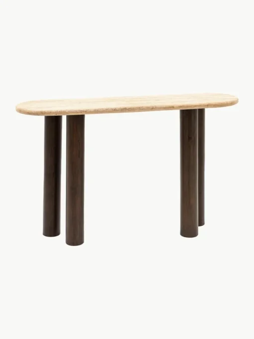 Wandtafel Trevi met travertijn tafelblad