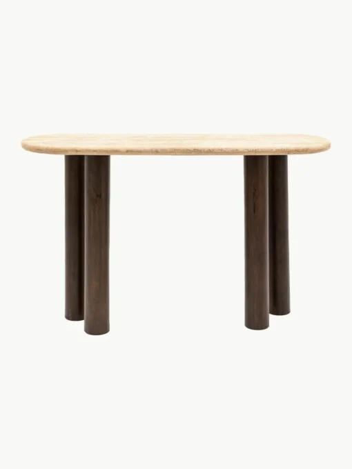 Wandtafel Trevi met travertijn tafelblad