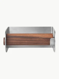 Wandtoiletrolhouder Deuvel van walnoothout