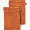 Washandjes Luxe met gestreepte rand, 2 stuks