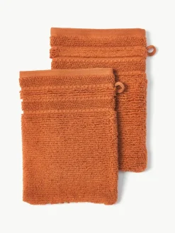 Washandjes Luxe met gestreepte rand, 2 stuks
