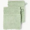 Washandjes Luxe met gestreepte rand, 2 stuks