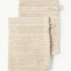 Washandjes Luxe met gestreepte rand, 2 stuks