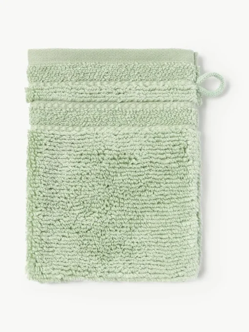 Washandjes Luxe met gestreepte rand, 2 stuks