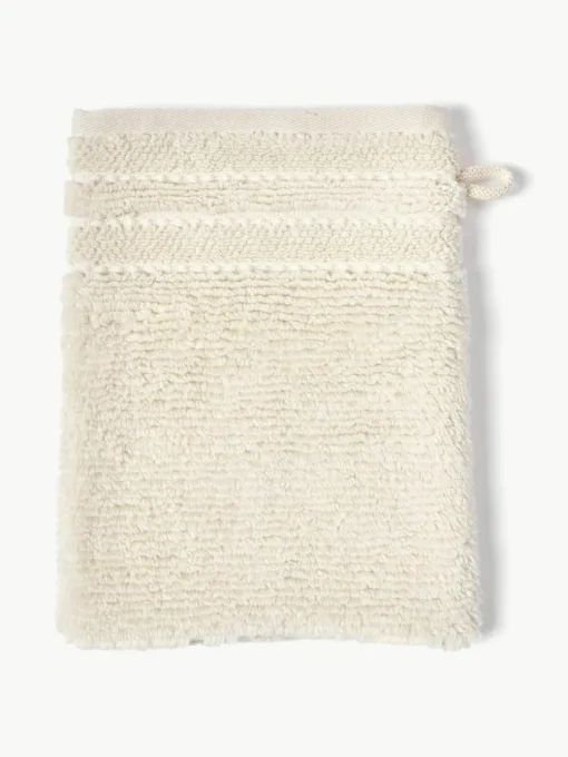 Washandjes Luxe met gestreepte rand, 2 stuks