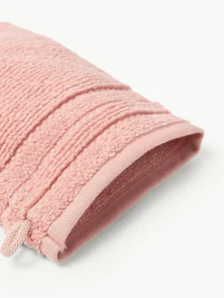 Washandjes Luxe met gestreepte rand, 2 stuks