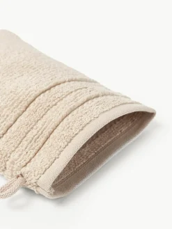 Washandjes Luxe met gestreepte rand, 2 stuks