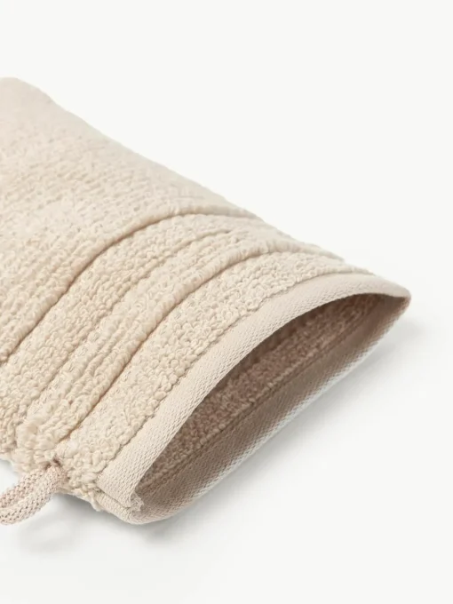 Washandjes Luxe met gestreepte rand, 2 stuks
