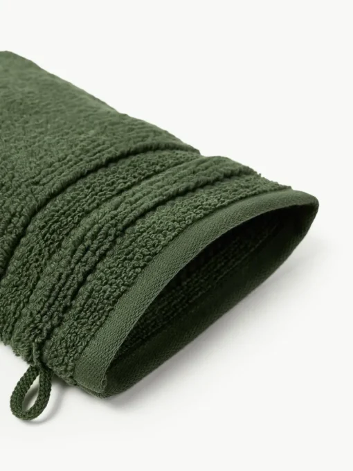 Washandjes Luxe met gestreepte rand, 2 stuks