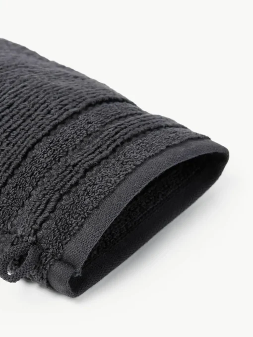 Washandjes Luxe met gestreepte rand, 2 stuks