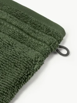 Washandjes Luxe met gestreepte rand, 2 stuks