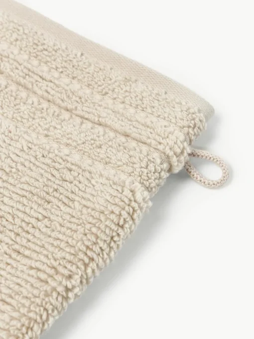Washandjes Luxe met gestreepte rand, 2 stuks